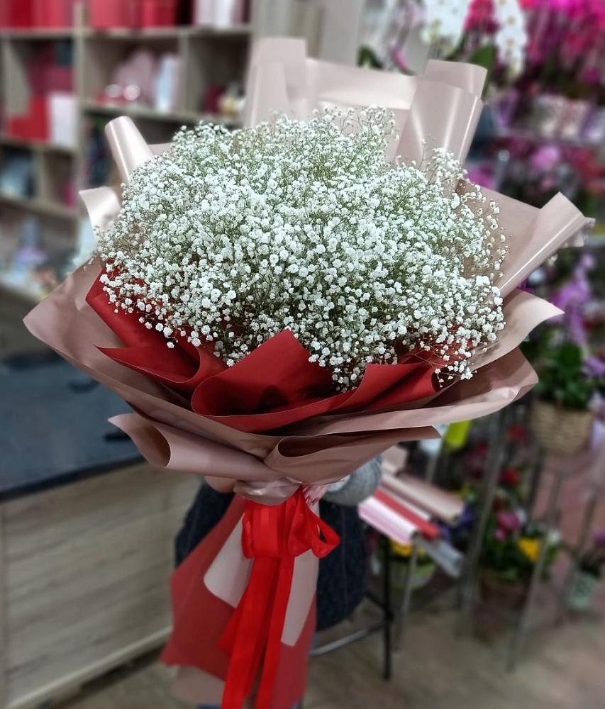 Букет Белые хлопья в Новом-Осколе Букет цветов из: Гипсофила в Новом-Осколе