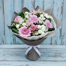 Букет цветов из:  Герберы, Альстромерии и Хризантемы в Новом-Осколе