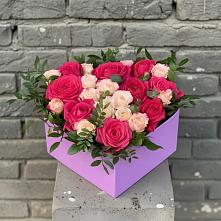 Цветочная композиция из Розы в коробке в Новом-Осколе