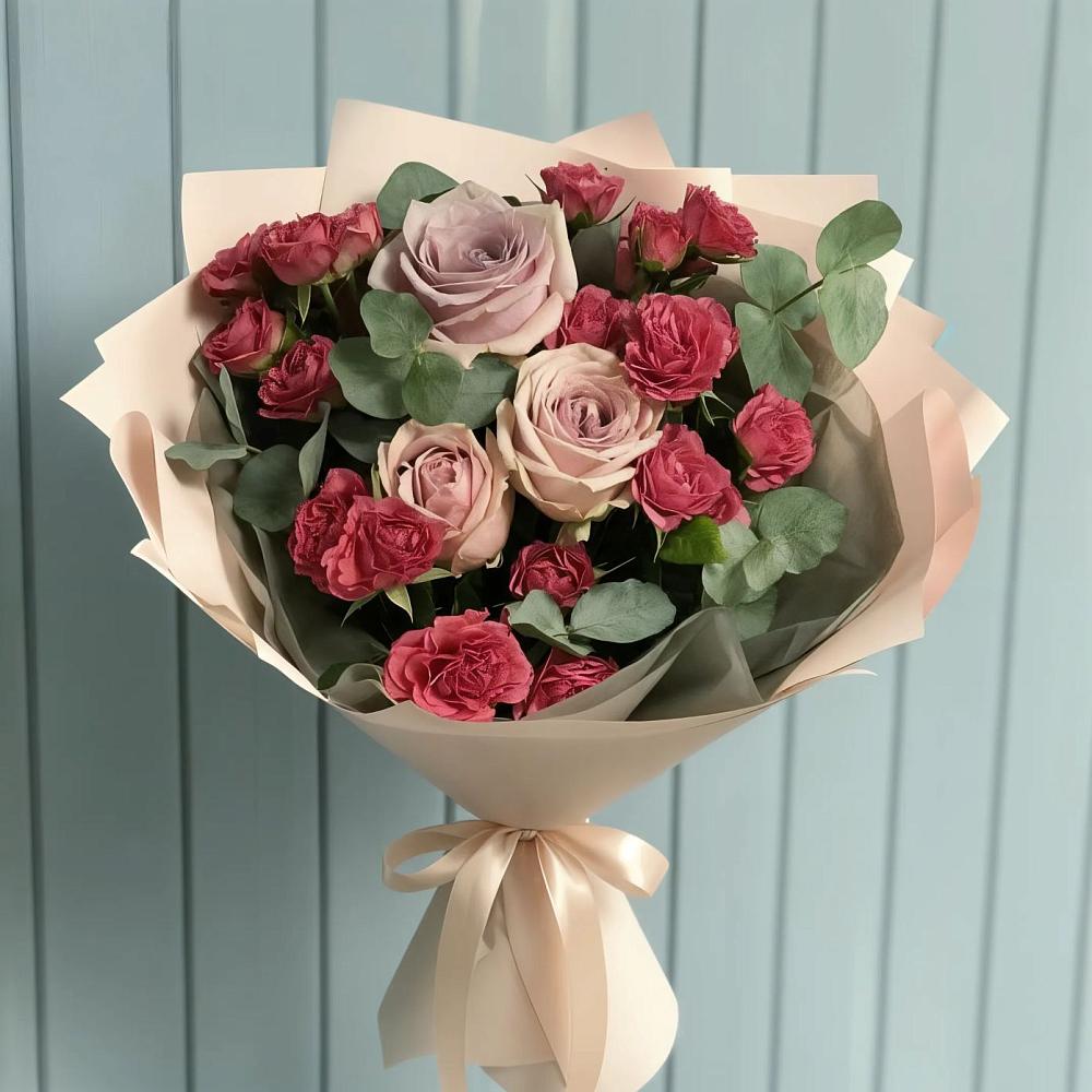 Букет цветов из: Гвоздики и Розы в Новом-Осколе