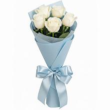 Букет 5 Белых роз Проуд в Новом-Осколе