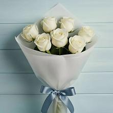 Букет 7 Белых роз Эдлесс Лав #REPLACE_PRED# Новом-Осколе