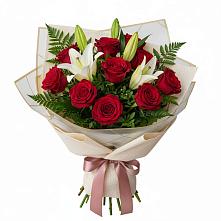 Букет цветов из:  Лилии и Розы #REPLACE_PRED# Новом-Осколе