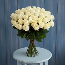 Букет 51 Белая роза Эдлесс Лав #REPLACE_PRED# Новом-Осколе