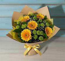 Букет цветов из:  Герберы и Хризантемы в Новом-Осколе
