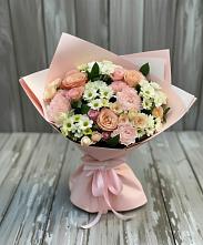 Букет цветов из:  Гвоздики, Розы и Хризантемы #REPLACE_PRED# Новом-Осколе