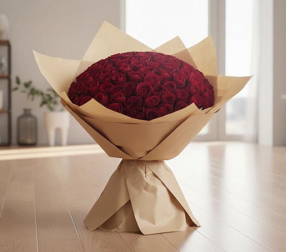 Букет 101 Красная роза в Новом-Осколе