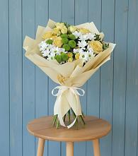 Букет цветов из:  Хризантемы и Розы #REPLACE_PRED# Новом-Осколе