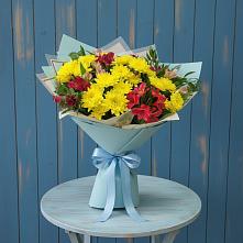 Букет цветов из:  Альстромерии и Хризантемы #REPLACE_PRED# Новом-Осколе