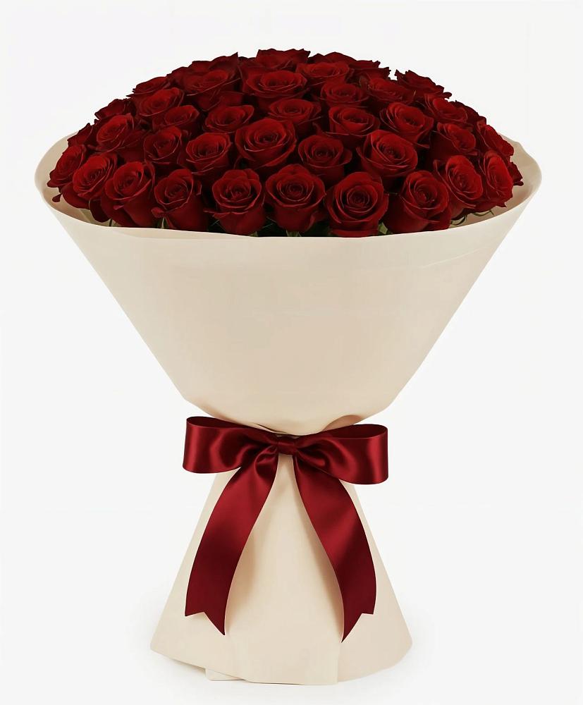 Букет 101 Бордовая роза Блэк Бакарра в Новом-Осколе